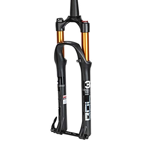 Mountain Bike Fork : Bicycle Front Fork, 26 / 27.5 / 29 inch, Carbon Air Fork Smart Lock Out Damping Adjust 100mm Mountain Bike Front Fork Suspension MTB Gas Fork