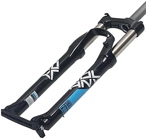 Mountain Bike Fork : Bicycle Front Fork 26 27.5 29 Inch Suspension Fork for Mountain Bike Downhill Fork Steel Pneumatic Fork for Mountain Bike (Color: Blue, Size: 26inch)