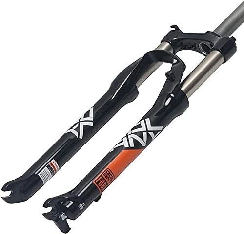 Mountain Bike Fork : Bicycle Front Fork 26 27.5 29 Inch Suspension Fork for Mountain Bike Downhill Fork Steel Pneumatic Fork for Mountain Bike (Color: Orange, Size: 27.5inch)