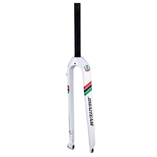 Mountain Bike Fork : Bicycle Front Fork Full Carbon Front Fork Bicycle Hard Fork Disc Brake 26 / 27.5 / 29 inch Mountain Bike Full Carbon Front Fork Multicolor (Color : White, Size : 29 inch)