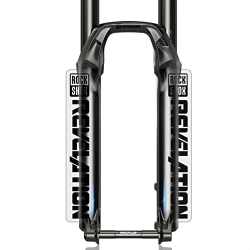 Mountain Bike Fork : Bicycle Front Fork Stickers Rockshox R.E.V.E.L.A.T.I.O.N Mountain Bike Front Fork Decals Bike Accessories (Color : Black clean btm)