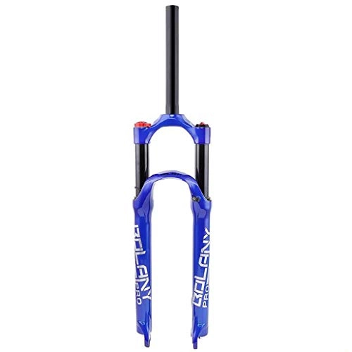 Mountain Bike Fork : Bicycle Front Fork Suspension Forks 26" / 27.5" / 29'' Travel 100mm, 1-1 / 8'' for Mountain Bike Straight Tube Manual (Color : Blue, Size : 29 inch)