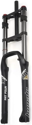 Mountain Bike Fork : Bicycle shock absorber fork 26 Inch Bike Suspension Forks, 1-1 / 8 Bike Front Fork Downhill Mountain Bike Disc Brake Mtb Air Fork 150mm Travel E-Bike Front Fork BMX (Color : Black)