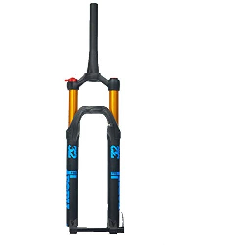 Mountain Bike Fork : Bicycle Suspension Tapered Fork MTB Mountain Bike Canal Barrel shaft air Fork 27.5 / 29Cycle Travel 140mm (Color : MULTI)