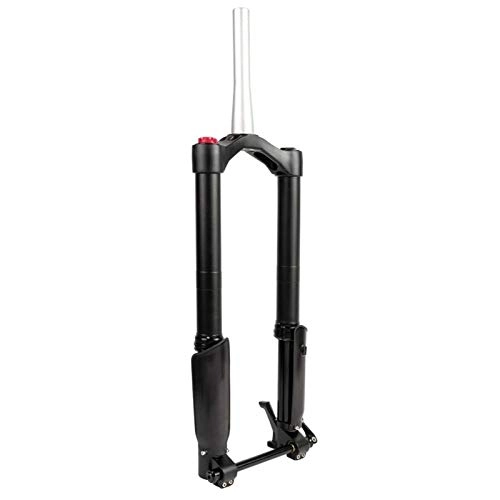 Mountain Bike Fork : Bike Fork 24 / 26 Inch 5.0 Tires Snow Bike Downhill Air Suspension Fork Mountain 150 * 15mm Axle Disc Brake Bicycle Fork 2900g Bicycle Assembly Accessories (Color : Black)