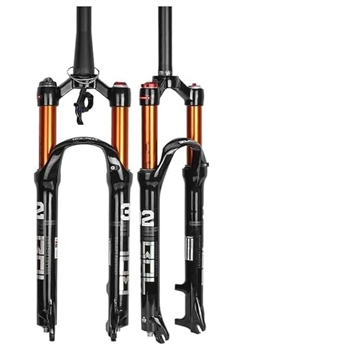 Mountain Bike Fork : Bike Forks 1 Pcs MTB Air Fork Suspension Solo Air Bicycle Front Suspension Plug Stroke 100-120MM 26 / 27.5 / 29inch Straight / Tapered Tube Alloy Mtb Forks (Color : 26 Straight Remote)