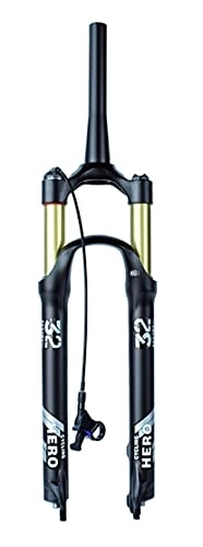 Mountain Bike Fork : Bike Front Fork 26 / 27.5 / 29 Inch MTB Air Suspension Fork Installation Diameter 1-1 / 2" 28.6mm Travel 100mm Disc Brakes QR 9mm XC Bicycle Accessories (Color : Remote Lockout, Size : 29)