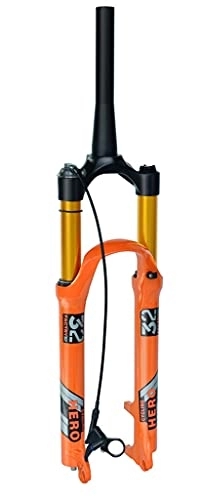 Mountain Bike Fork : Bike Front Fork 26 / 27.5 / 29 Inch MTB Bicycle Air Front Fork Air Pressure Shock Disc Brakes QR 9mm Ultralight Gas Shock XC AM Bicycle Travel 130mm (Color : Remote Lockout, Size : 26inch)