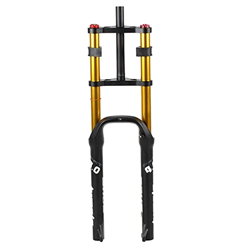 Mountain Bike Fork : Bike Snow Fat Fork, Snowmobile Front Fork Suspension Air Fork 26 Inch 4.0 Fat Fork 135MM Open Gear Damping Adjustable, for Snow Beach Cycling gold