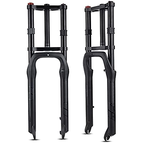 Mountain Bike Fork : Bike Suspension Fork 26inch 4.0 Tire for Mountain Bike Air Double Shoulder Snow Beach Shock Absorber Bicycle Front Fork