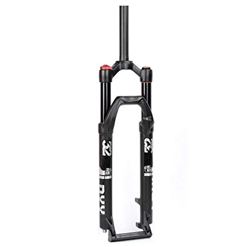Mountain Bike Fork : Bike Suspension Fork, Manual Lockout 27.5 / 29in Air Mountain Bike Suspension Fork 1-1 / 8" Fork Bicycle Accessories (Color : Black, Size : 27.5 inch)