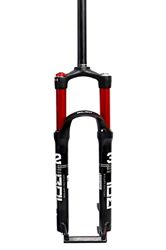 Mountain Bike Fork : Bike Suspension Forks Bicycle Suspension Fork 26 / 27.5 / 29 In Mountain Bike Fork Air Damping Straight 1-1 / 8" Double Air Valve Travel 100mm Disc Brake HL QR 9mm 1650g Bicycle Assembly Accessories