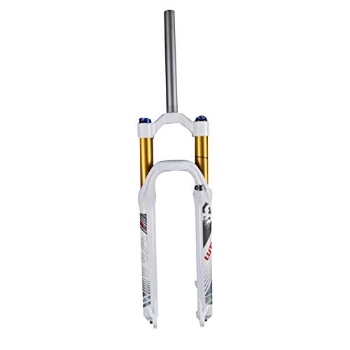 Mountain Bike Fork : Bike Suspension Forks, Shoulder Control Adjustable Damping 28.6 Straight Tube (1-1 / 8") MTB Front Suspension Forks (Color : A, Size : 26inch)