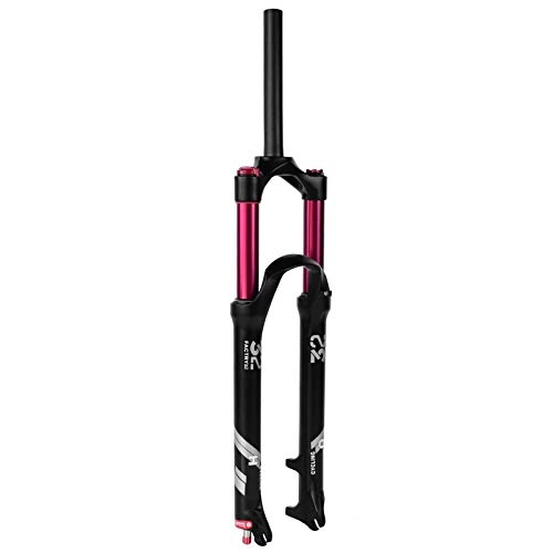 Mountain Bike Fork : Bktmen 140mm Travel Bicycle Air Fork Front Suspension 26 / 27.5 / 29 Inch Magnesium Alloy Mountain Bike Fork，2 Control Options (Color : Straight Manual Lockout, Size : 26 inch)