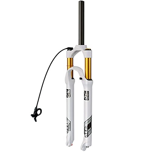 Mountain Bike Fork : Bktmen Bicycle Suspension Forks Rebound Adjust QR 9mm Ultralight Magnesium Alloy Travel 140mm Mountain Bike Front Forks (Color : Straight Remote, Size : 27.5 inches)