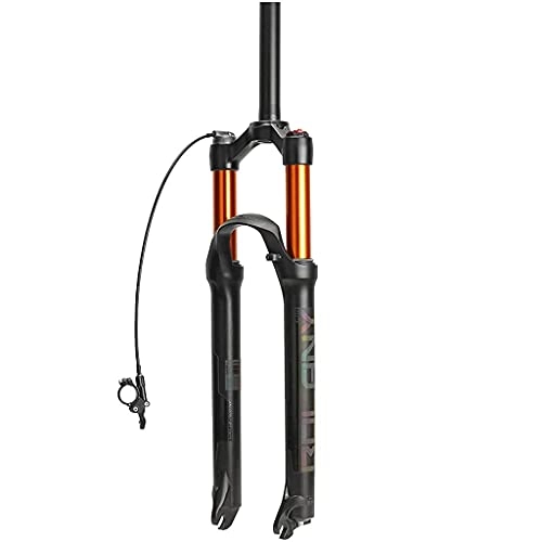 Mountain Bike Fork : Bktmen Mountain Bike Front Fork Damping Rebound Adjustment Lock ABS Travel 120mm QR 9mm Air Pressure Front Fork (Color : Straight Remote, Size : 29 inches)