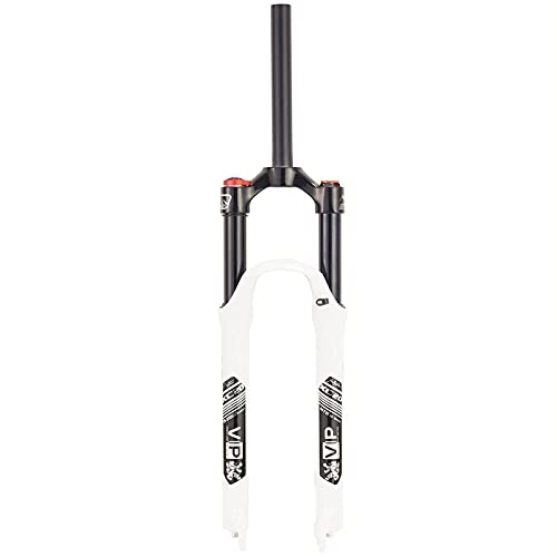 Mountain Bike Fork : Bktmen Mountain Bike Front Fork White 120mm Travel 1-1 / 8 Straight Tube Ultralight Manual Lockout QR 9mm Front Forks Accessories (Size : 26 inches)