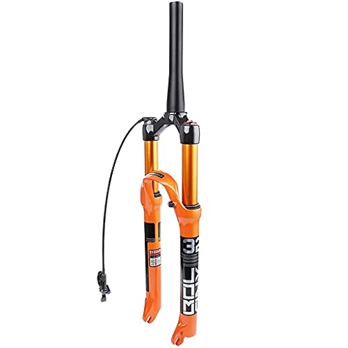 Mountain Bike Fork : Bktmen Mountain Bike Suspension Fork Straight / conical QR 9mm Travel 120 Mm Mountain Bike Fork Ultra Light Alloy Air Fork 1-1 / 8 Inch (Color : Tapered Remote, Size : 27.5 inches)
