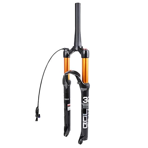Mountain Bike Fork : BOLANY 26 / 27.5 / 29 inch Bicycle Magnesium Suspension air Fork Tapered Tube Front Fork (26, Remote Lock Out)