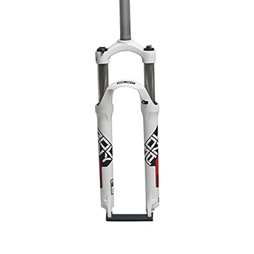 Mountain Bike Fork : Bolany Bicycle Fork Mountain Bike Forks 26 / 27.5 Inch Suspension Mechanical Fork Aluminum Alloy MTB Fork 29 In Bicycle Forks New (Color : White Red 29)