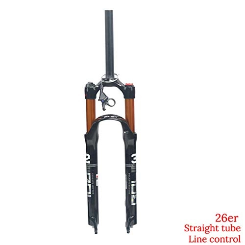 Mountain Bike Fork : BOLANY Mountain Bike Front Fork26 / 27.5 / 29 inch Suspension MTB Gas Fork Smart Lock Out Damping Adjust 100mm Travel Straight / Tapered Tube Bicycle Front Fork (26er, straight tube line control)