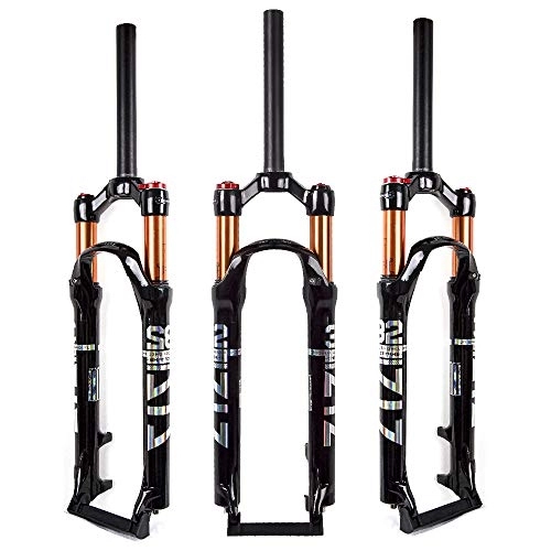 Mountain Bike Fork : BOLANY MTB Fork Mountain Bike Suspension Fork，26 / 27.5 / 29 inch Air Mountain Bike Suspension Fork Suspension MTB Gas Fork 100mm Travel Straight / Tapered Tube Bicycle Front Fork (27.5, Straight-Manual)