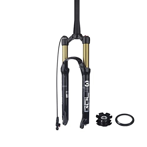 Mountain Bike Fork : BOXKAT 26 Inch Bicycle Front Fork, Ultralight Front Forks Magnesium Alloy Threadless Steerer Bike Accessories Pressure Mountain Fork (Color : Tapered Remote Lockout, Size : 27.5 inch)
