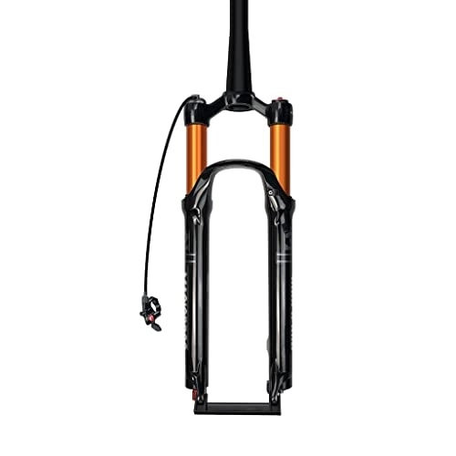 Mountain Bike Fork : BOXKAT Magnesium Alloy 29inch Mountain Bike Front Fork, QR 9mm Threadless Steerer Wire / Shoulder Control MTB Suspension Forks Bicycle Accessories (Color : Tapered Remote Lockout, Size : 26)