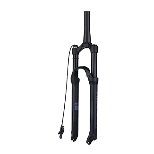 Mountain Bike Fork : BOXKAT MTB Fork 26 27.5 29 Inches, Bicycle Suspension Fork Travel 120mm, 1-1 / 8 Straight / Tapered Tube Mountain Bike Forks (Color : Tapered Remote Lockout, Size : 29)