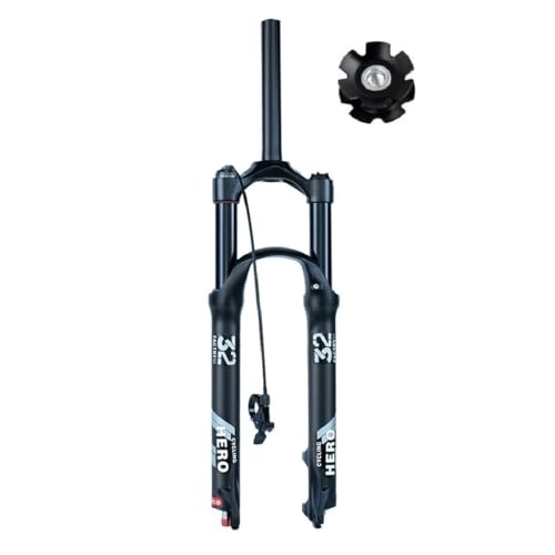 Mountain Bike Fork : BOXKAT Travel 140mm Magnesium Alloy 26inch Mountain Bike Front Fork, Bicycle Suspension Forks Straight / Tapered Tube Pressure Shock Absorber (Color : Straight Remote Lockout, Size : 26)