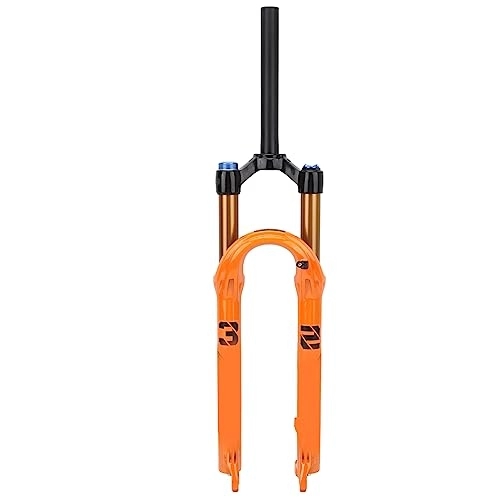 Mountain Bike Fork : BROLEO Bicycle Suspension Fork, Orange Lightweight Aluminum Alloy MG Alloy Mountain Bike Front Fork for Cycling