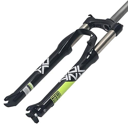 Mountain Bike Fork : BSLBBZY 26 27.5 29in Mountain Bike Suspension Fork High-Carbon Steel Downhill Fork Mountain Bike Air Fork Stroke 100mm Black White Ultra-lightweight MTB Front Fork (Color : A, Size : 29INCH)