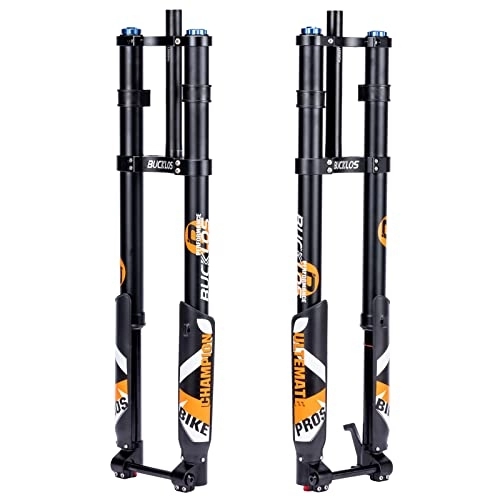 Mountain Bike Fork : BUCKLOS 26 / 27.5 / 29 inch Electric Mountain Bike Air Suspension Inverted Downhill Fork，Thru Axle Boost 15x110mm Travel 140 / 180mm Rebound Adjust 1-1 / 8" Straight Tapered Disc Brake Bicycle Front Forks