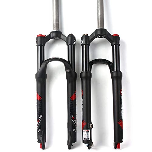 Mountain Bike Fork : BUCKLOS UK STOCK Mountain Bicycle Suspension Forks, 26 / 27.5 / 29 inch MTB Bike Front Fork with Rebound Adjustment, 100mm Travel 28.6mm Threadless Steerer