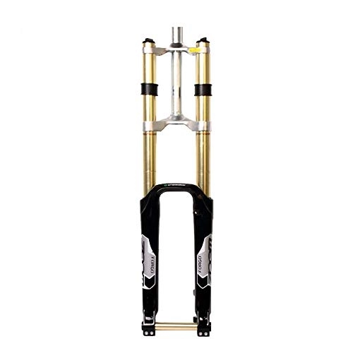 Mountain Bike Fork : BUCKLOS US-Stock 26 inch Mountain Bike Fork, Travel 170mm Downhill Suspension Forks, Aluminum DH Oil Pressure Straight Tube Double Shoulder Control Front Fork fit DH / AM / XC Cycling