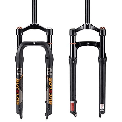 Mountain Bike Fork : BUCKLOS 《US Stock》26 Inch MTB Suspension Fork, 28.6 Straight Tube Fat Tire Air Fork QR 9mm Travel 120mm Mountain Bike Fork Manual Lock XC Bicycle Forks
