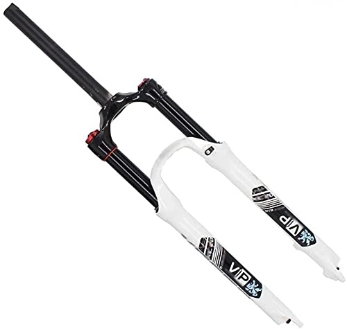 Mountain Bike Fork : BYBDOG Mountain Bike Fork Suspension Fork 26 27.5 Inch Bicycle Front Fork, Mtb Suspension Fork, Air Chamber Fork Bicycle Shock Absorber Front Fork Air Fork (Color : White, Size : 27.5 inches)