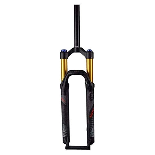 Mountain Bike Fork : BZLLW Bicycle Fork, Suspension Forks 26 / 27.5 Inch MTB Air Suspension Fork Straight Tube, Unisex 1-1 / 8" Disc Bicycle Steerer Tube Travel 120mm, Air Suspension Fork For MTB Bike (Size : 26in)
