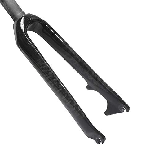 Mountain Bike Fork : CARACHOME 20'' BMX Fork, Full Carbon Fiber Ultra-Light Bicycle Fork BMX Hard Fork Support Disc Brake