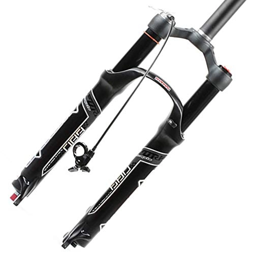 Mountain Bike Fork : CARACHOME 26" / 27.5" / 29" Suspension Air Forks, MTB Fork Cushioned Straight Tube Steerer Tube Crown Remote Lock Out Travel 120MM, A, 29