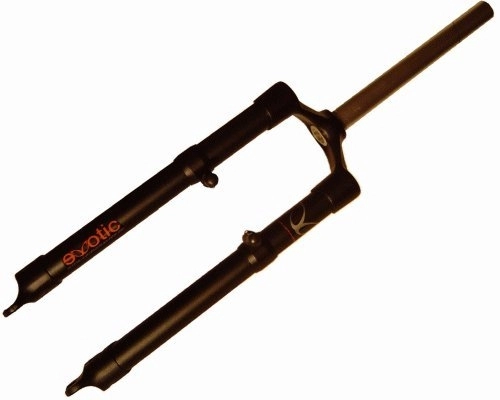 Mountain Bike Fork : CarbonCycles eXotic Rigid Lightweight Alu Fork 1 Inch Steerer Disc &V Brake 42.5cm 26in Wheel