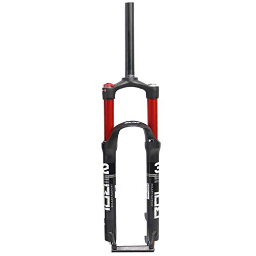 Mountain Bike Fork : CAREXY 27.5 inch MTB Fork, Straight Steerer Shock Absorber Mountain Bike Fork Rebound Adjust Bicycle Accessories, Red