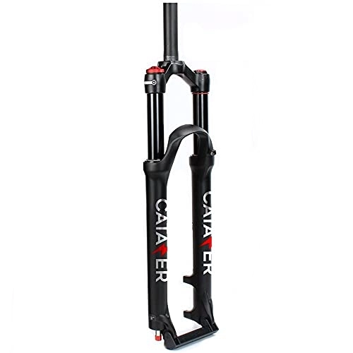 Mountain Bike Fork : CATAZER Mountain Bike Fork 26 27.5 29 inch, Travel 120mm MTB Air Fork, Ultralight Bicycle Suspension Front Forks Disc Brake Fit XC / AM / FR Cycling (Straight Hydraulic Lockout, 27.5er)
