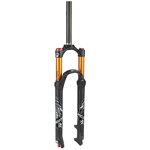 Mountain Bike Fork : CEmeLi Mountain Bike Bicycle Aluminum Alloy Air Fork 26 / 27.5 / 29 Inch, Shoulder Control Shock Absorber Suspension Fork Black Gold (Gold Straight Manual Lockout 29)
