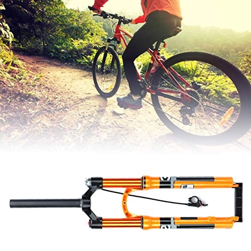 Mountain Bike Fork : CHICIRIS 26in Bike Front Fork, Bike Front Fork Anti‑scratch Lubricating Coating Straight Tube Wire Control for Diy Enthusiasts