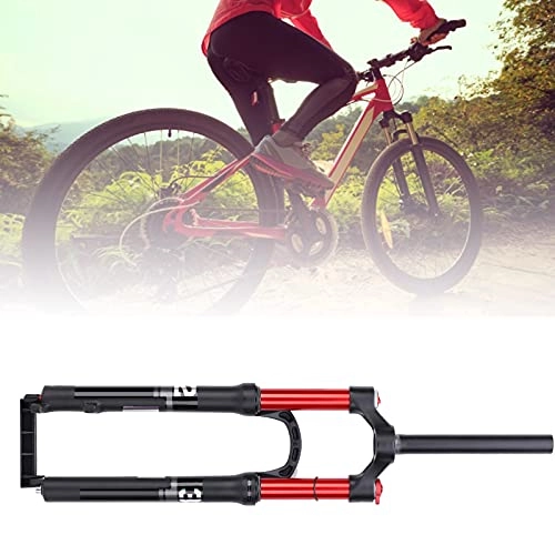 Mountain Bike Fork : CHICIRIS Air Front Fork, Double-air Chamber Red Tube Anti‑scratch Lubricating Coating Bike Front Fork for Bike Shops
