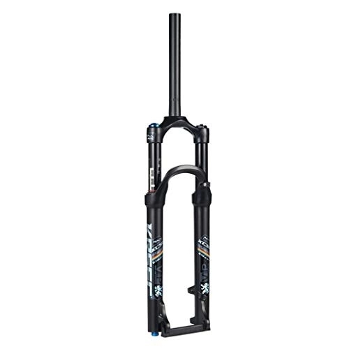 Mountain Bike Fork : CHICTI Bike Suspension Fork 26 1-1 / 8'' Lightweight MTB Bike Mountain Magnesium Alloy Gas Fork Shoulder Remote Control 100mm Cycling (Color : A, Size : 26 inch)