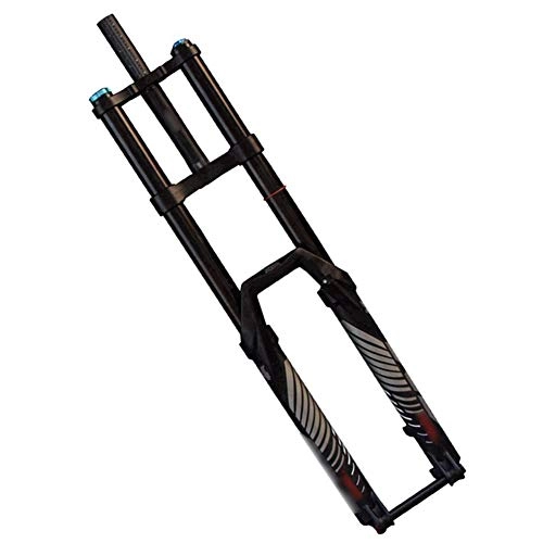 Mountain Bike Fork : CHICTI Double Shoulder Front Fork, 27.5 / 29 Inch Mountain Bike Barrel Axle Front Fork, Bicycle Damping Air Fork Cycling (Size : 27.5inch)