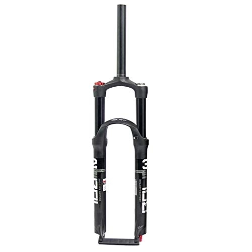 Mountain Bike Fork : CHICTI Downhill Suspension Forks, Aluminum Alloy Disc Brake Damping Adjustment Tube 1-1 / 8" Travel 100mm Shock Fork Cycling (Size : 26inch)