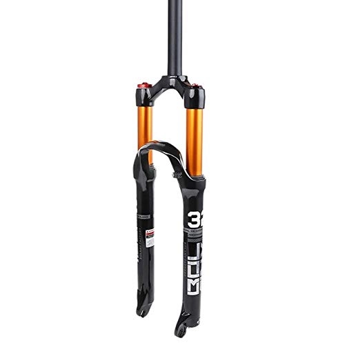 Mountain Bike Fork : CHICTI Suspension Fork 26inch, Aluminum Alloy HL Bicycle Front Fork, Disc Brake Dedicated (Color : B, Size : 27.5inch)
